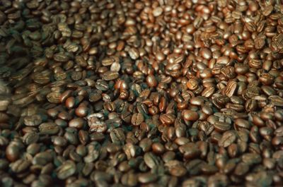 Full frame shot of roasted coffee beans