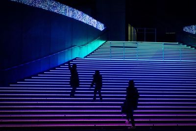 People walking on staircase