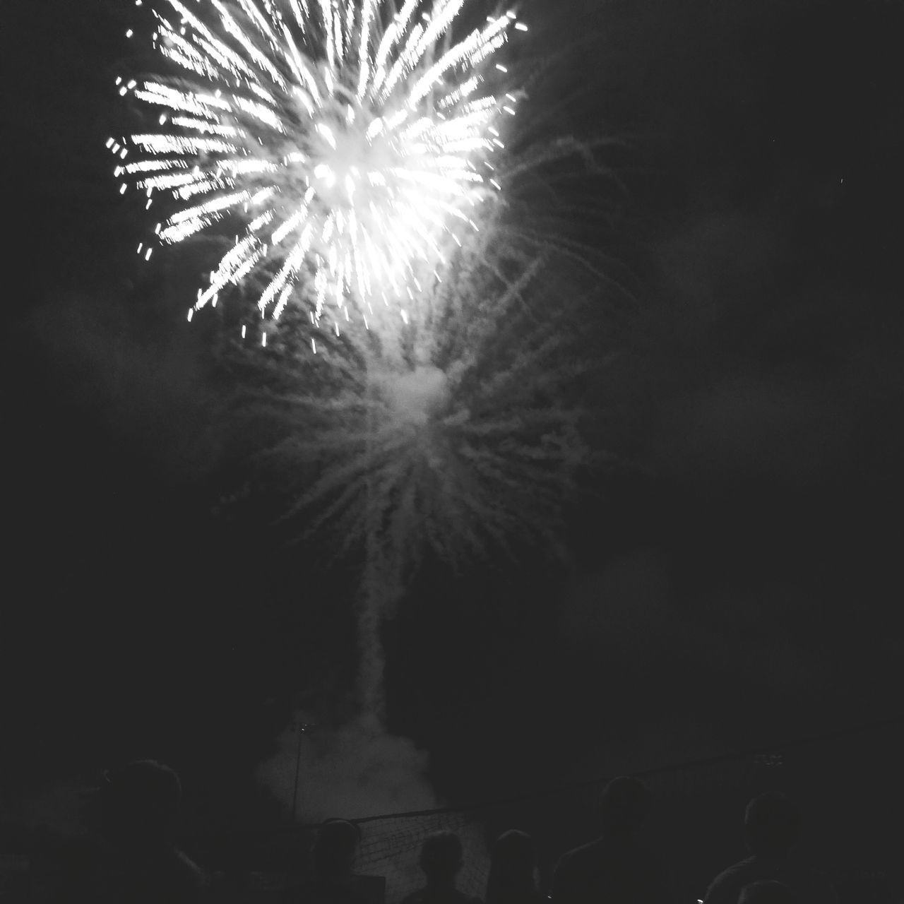 LOW ANGLE VIEW OF FIREWORKS AGAINST SKY AT NIGHT