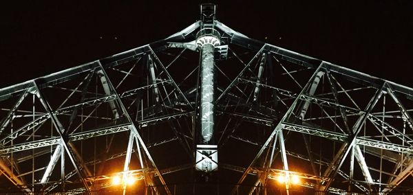 Low angle view of illuminated building