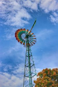 Low angle view of ferris wheel against sky