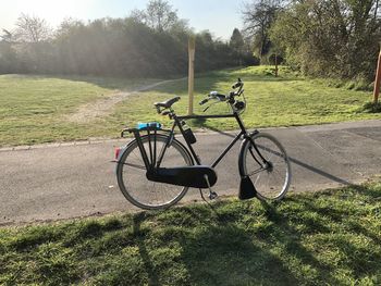 Bicycle on field