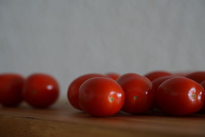 Close-up of tomatoes on table