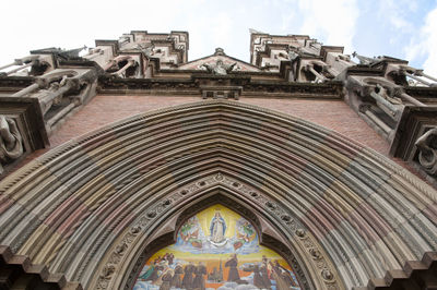 Low angle view of temple against sky