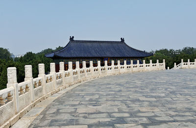 View of historic building against clear sky