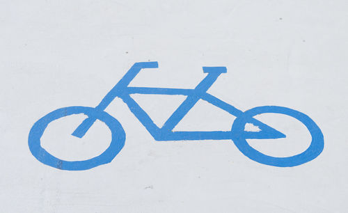 Close-up of bicycle lane