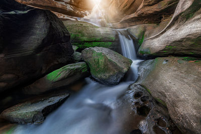 Soi sawan waterfall, pha taem national park, ubon ratchathani province, thailand