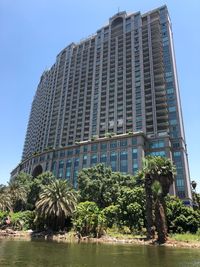 Low angle view of modern building against sky