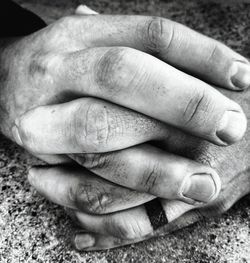 Close-up of hands