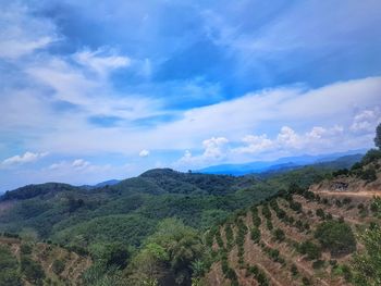 High angle view of landscape against sky