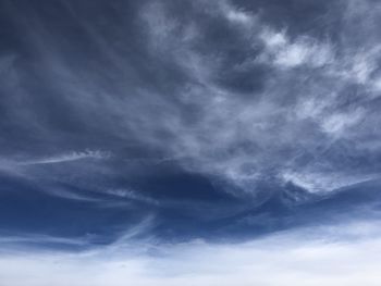 Low angle view of cloudy sky