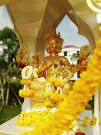 Close-up of angel statue