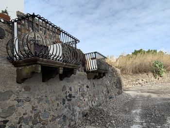 View of old abandoned building against sky