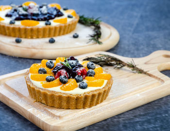 Close-up of cake on table