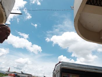 Low angle view of building against sky