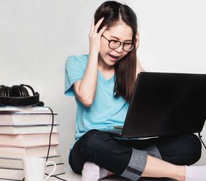 Young woman using mobile phone