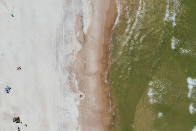 Aerial view of people on beach