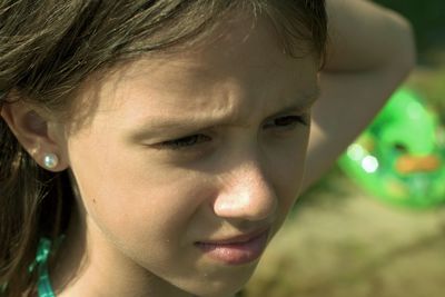 Close-up portrait of a girl