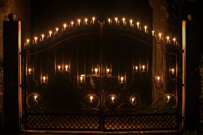 Close-up of illuminated lights