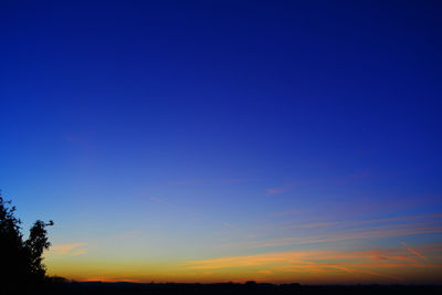 Low angle view of sky at sunset