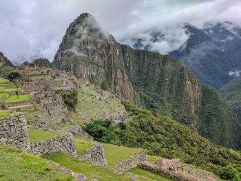 Machu picchu on a cloudy day