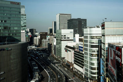 High angle view of cityscape