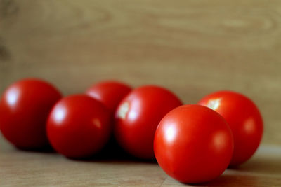 Close-up of tomatoes on table