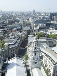 High angle view of city