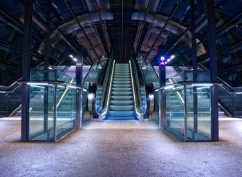 View of escalator