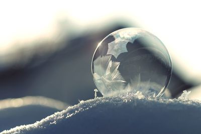 Close-up of a crystal ball