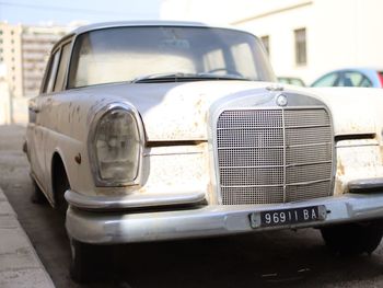 Close-up of vintage car