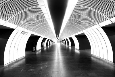 View of empty subway station