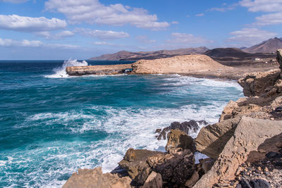 Panoramic view of sea against sky