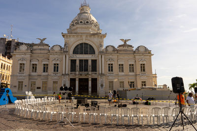 Low angle view of historical building