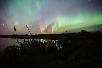 Scenic view of sky at night