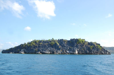 Scenic view of sea and rocks