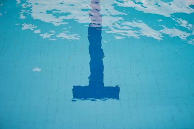 High angle view of swimming pool