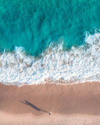 High angle view of beach