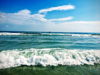 Scenic view of sea against sky