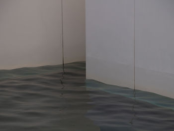 The louvre abu dhabi museum dripping in the sea