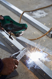 Man working on metal