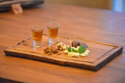 Close-up of drink on table