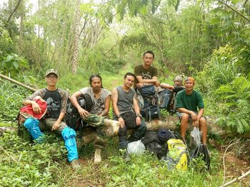 Group of people in forest