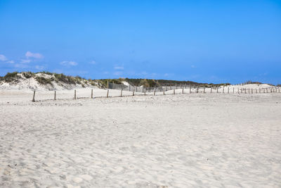 Sand dunes at south ocean beach on assateague island national seashore on delmarva peninsula in md