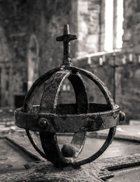 Close-up of sculpture