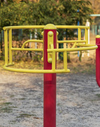 Outdoor play equipment in playground