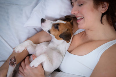 Young woman with dog