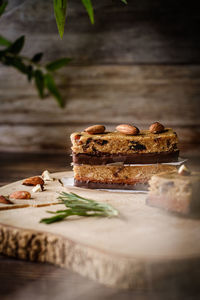 Close-up of cake on table