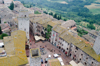 High angle view of a town