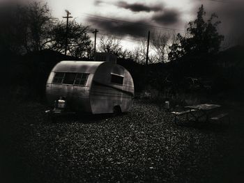 Close-up of sunglasses against sky